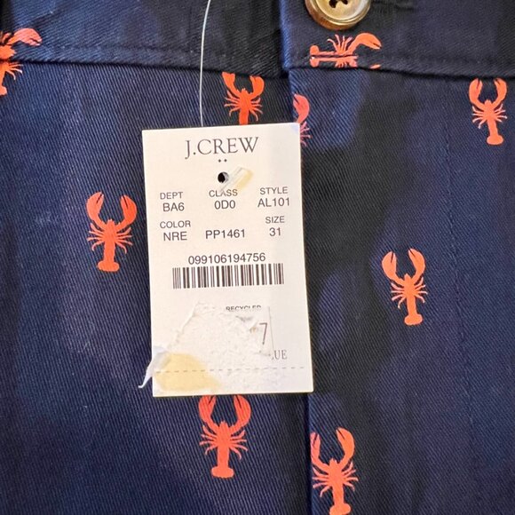 J Crew Lobster Shorts Size 31 NWT - Picture 2 of 5